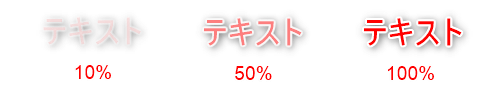 テキスト：透過性