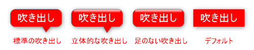 吹き出し：テキストの書式